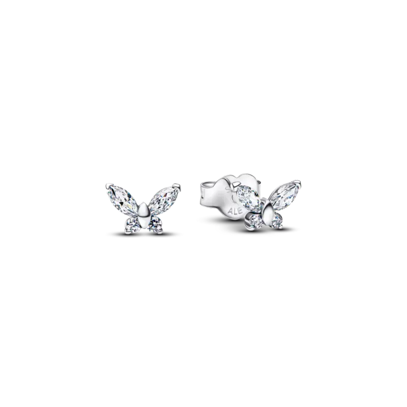 PANDORA Butterfly sterling silver stud earrings 294263C01