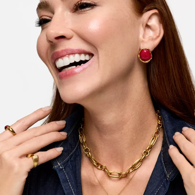 One ONE Red Flame Necklace OJRDN01G