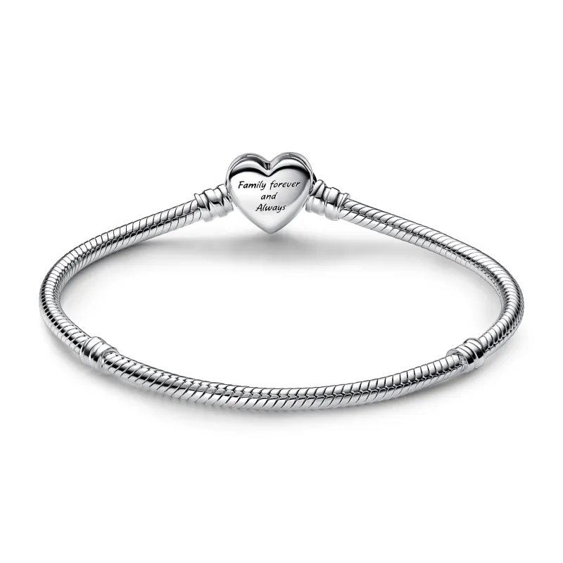 Pandora Sparkling Infinity Heart Clasp Snake Chain 592645C01-17