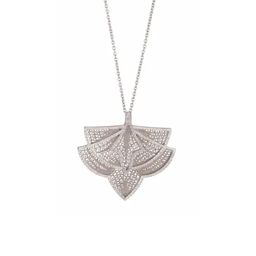 Colar Couture Ouro Branco com DIamantes