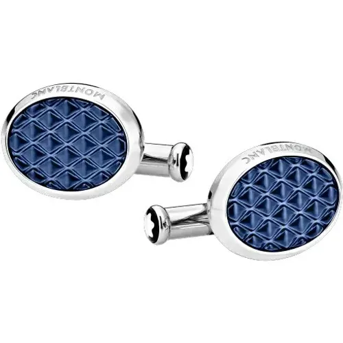 Image Meisterstück Cufflinks Oval Steel Lacquer