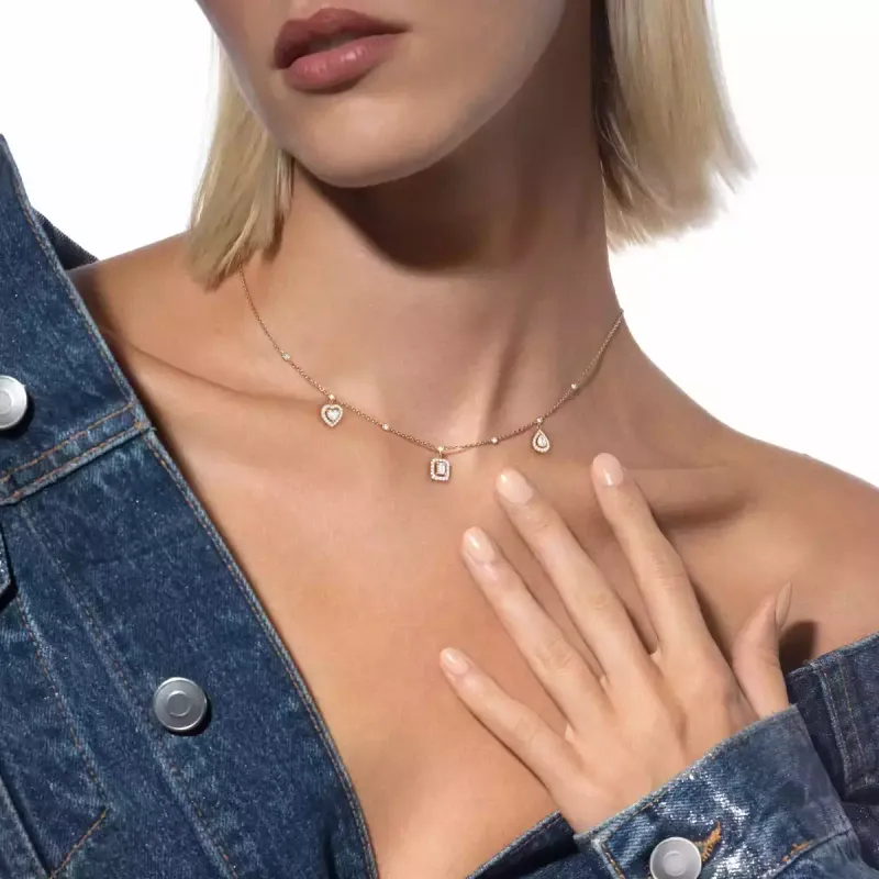 Messika Colar de Diamantes em Ouro Rosa FI.11945.PG