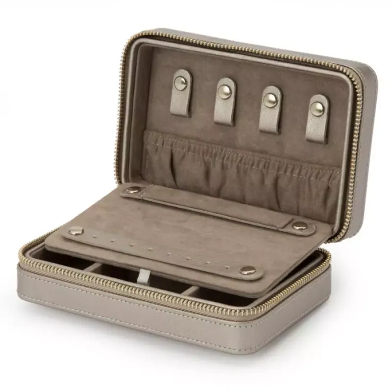 Wolf Porta Jóias Zip Pewter 213678