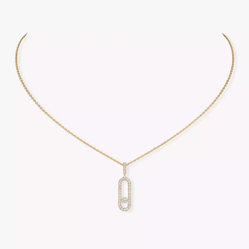 Messika Colar Move Uno Diamond em Ouro Amarelo MEK.01.FI.12058.YG