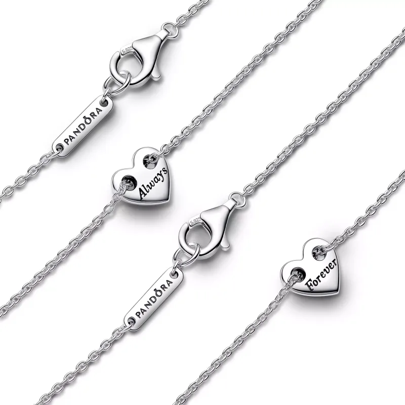 Pandora Colares Coração divisível Forever & Always 393207C00-45