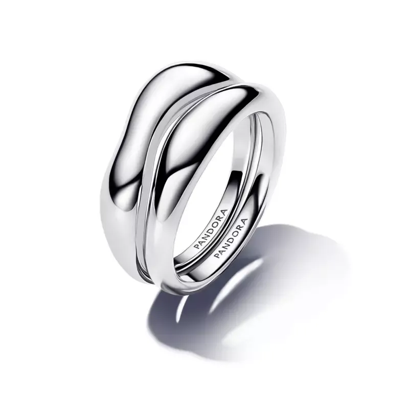 Pandora Anéis conjugáveis com design orgânico 193264C00-52