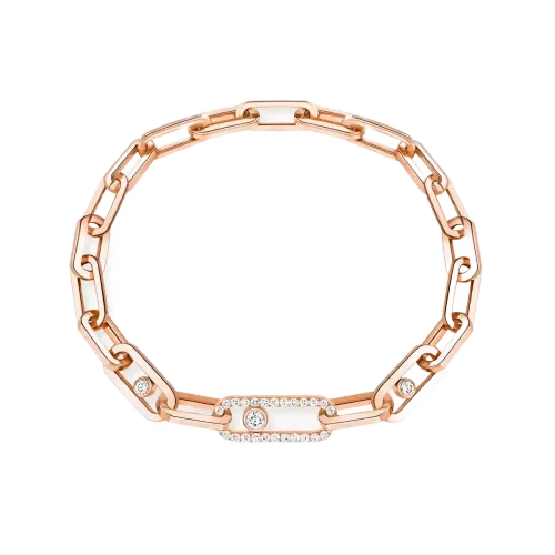 Pulseira de Diamante em Ouro Rosa