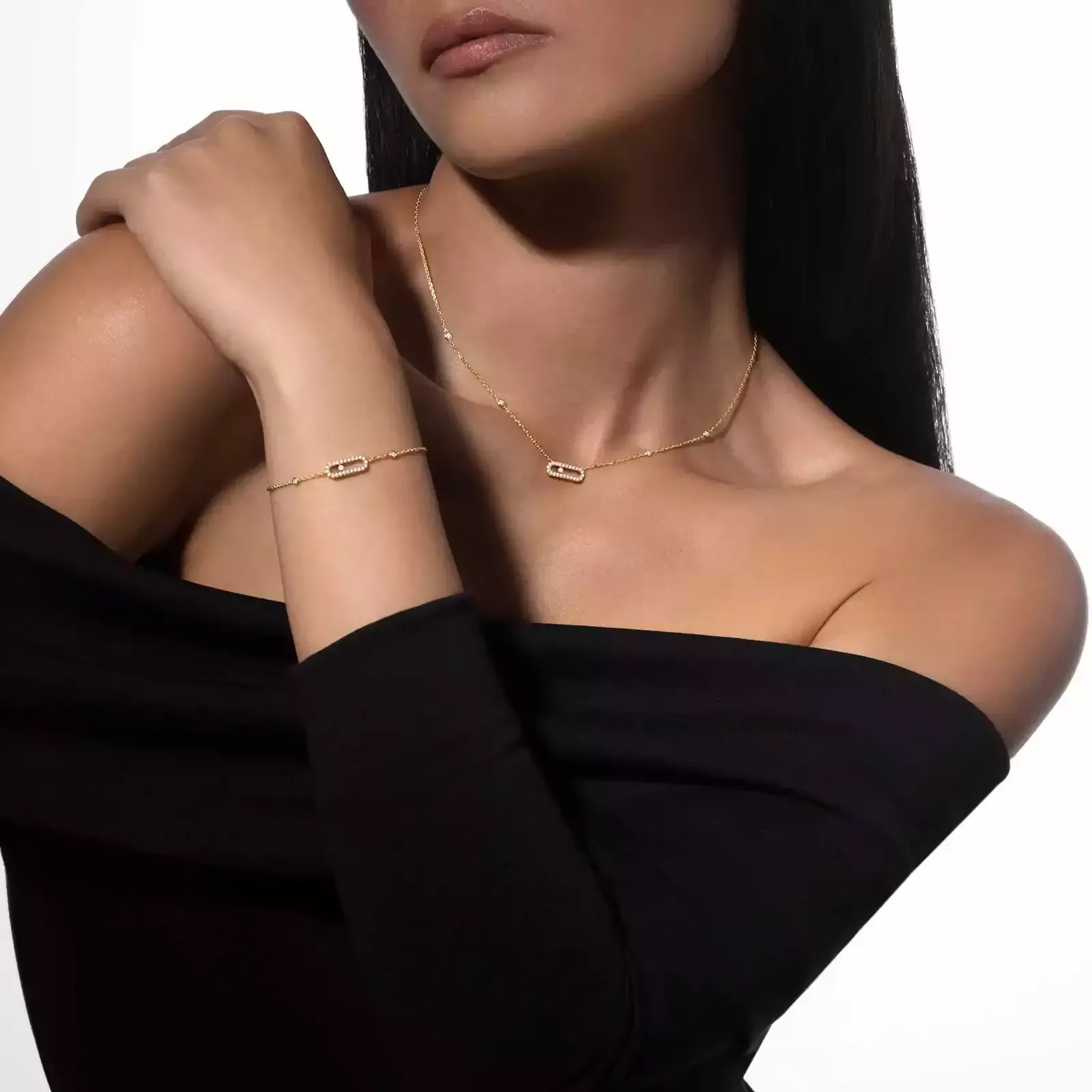 Imagem Pulseira de diamantes em ouro amarelo Move Uno