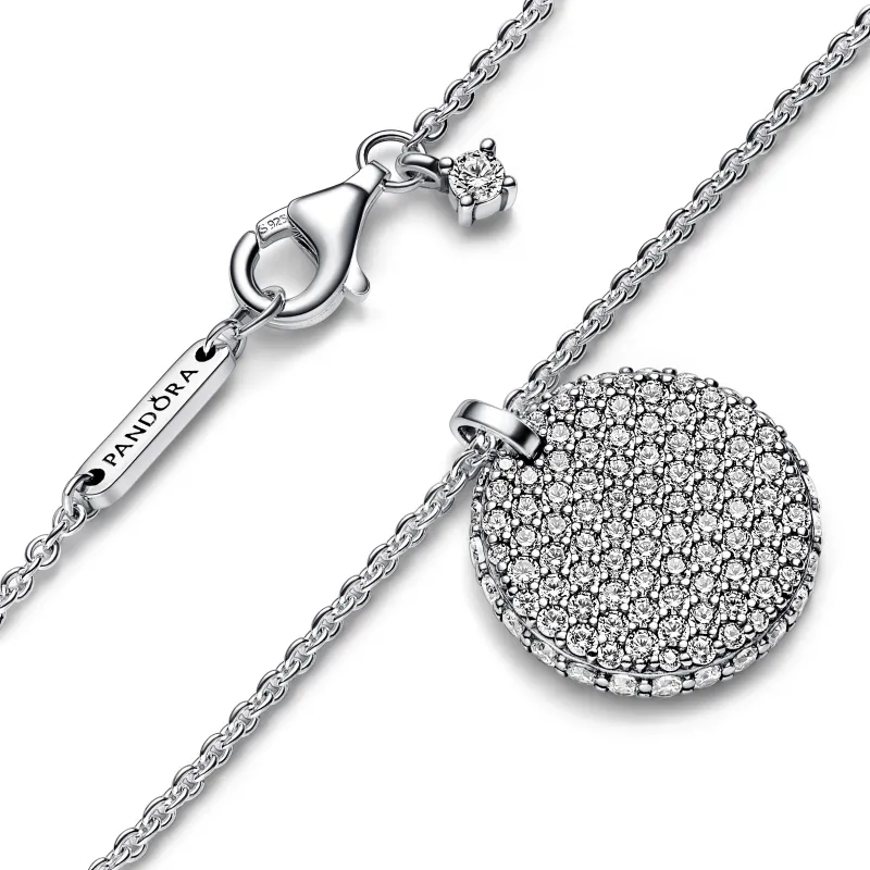 Pandora Colar Pendente Redondo Pavé Pandora Timeless 392632C01-45