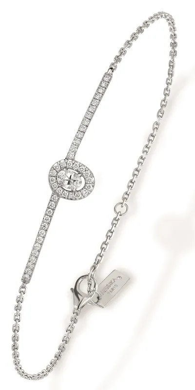 Messika White gold bracelet with diamonds Glam Azone MEK.22.PU.6177.WG