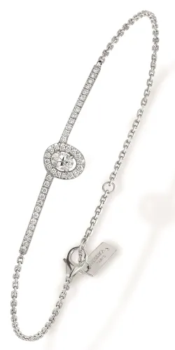 Pulseira Glam Azone ouro branco com diamantes