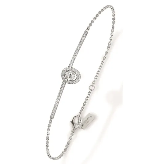 Messika White gold bracelet with diamonds Glam Azone MEK.22.PU.6177.WG