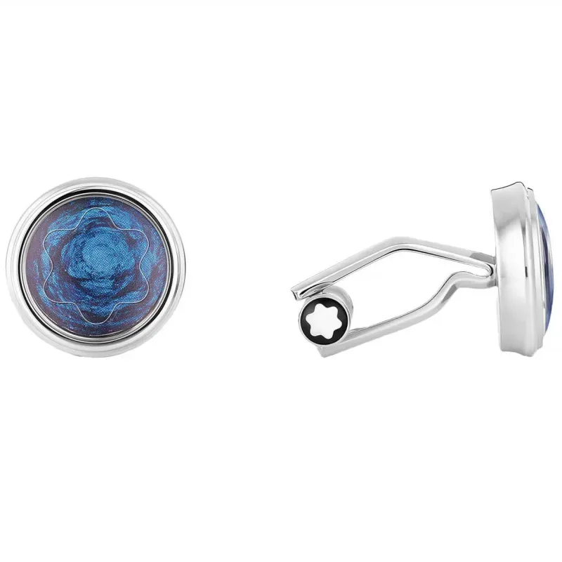 Montblanc Botões de Punho Hommage to Van Gogh, Aço, Lacquer 130266