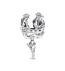 Disney Tinkerbell Hooks ship sterling silver charm          