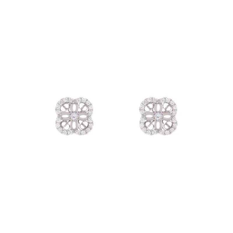Eleutério Pair of White Gold Earrings BROB0251