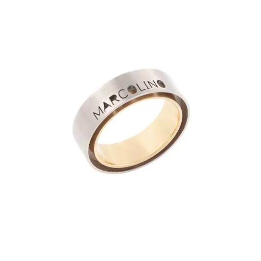 Marcolino Wedding Ring White Gold and Pink Gold Marcolino R126
