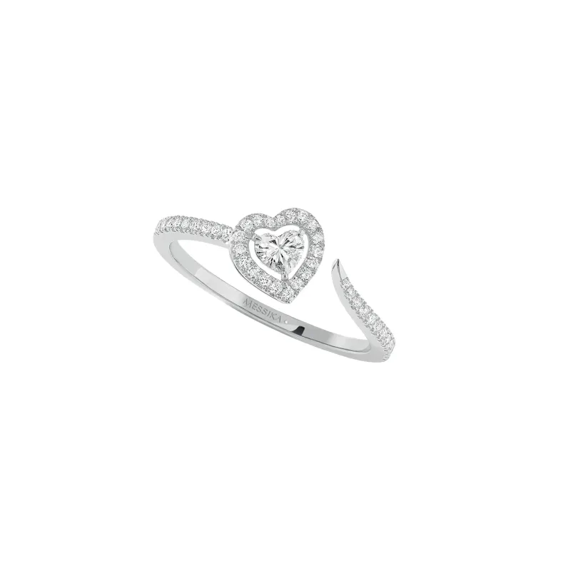 Messika White Gold Diamond Pavé Ring Joy Cœur MEK10AN11438WG54