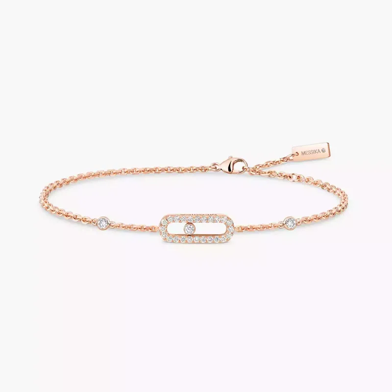 Messika Pink Gold Diamond Bracelet Move Uno MEK.01.PU.04706.PG