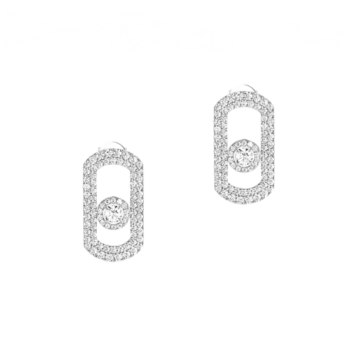 Brincos de Diamante em Ouro Branco