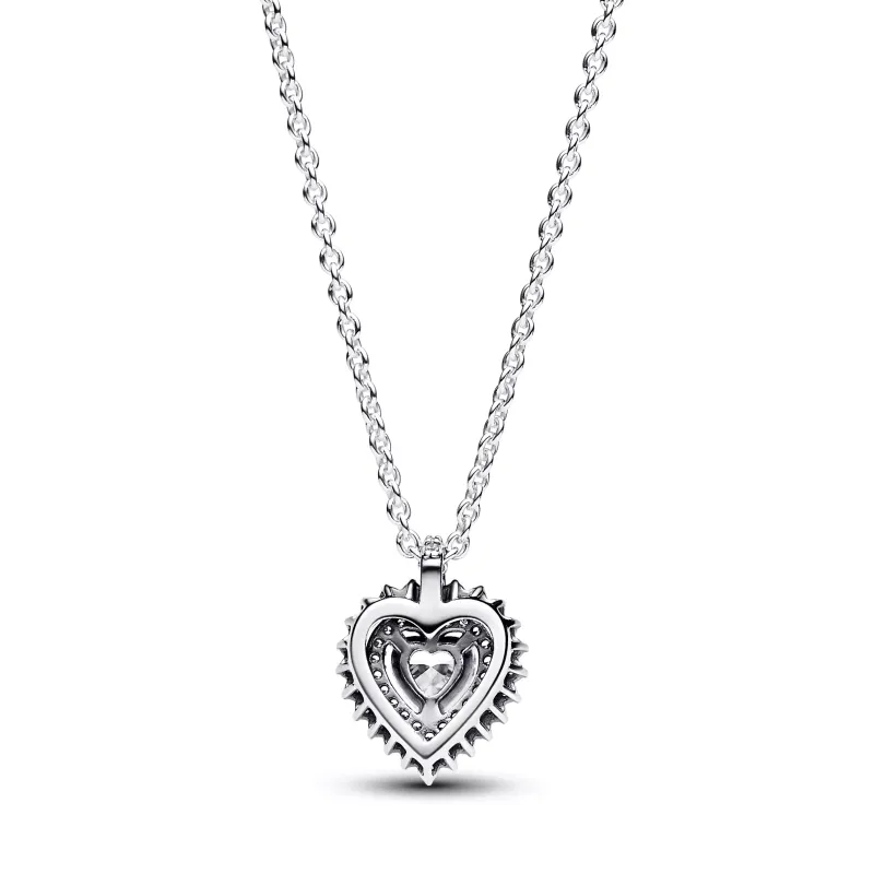 Pandora Heart sterling silver collier with clear cubic zirconia 393099C01-45