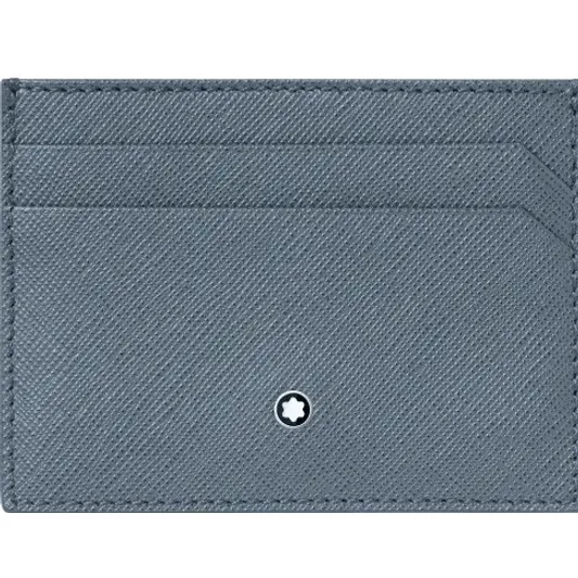 Montblanc Carteira Cartões 5 Cc Sartorial Denim Azul 124189