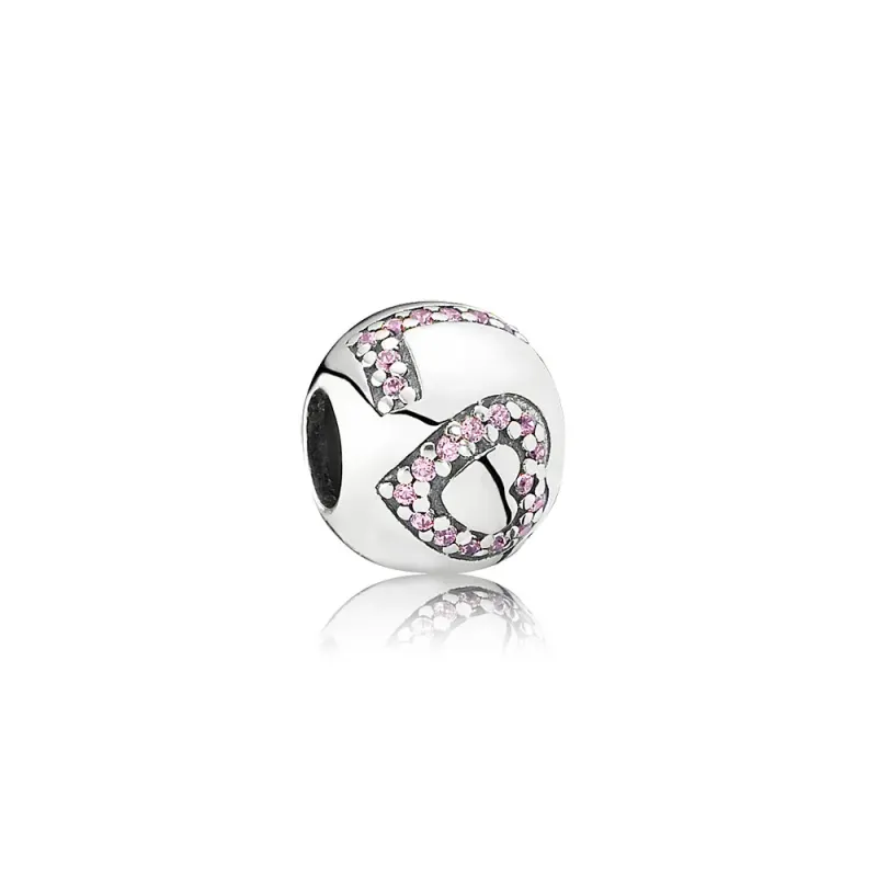 Pandora Conta Pandora Em Prata C/Zirc.Rosa Love 791196PCZ