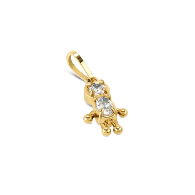 One Energy Boy Crystal Gold Charm OJEBC723