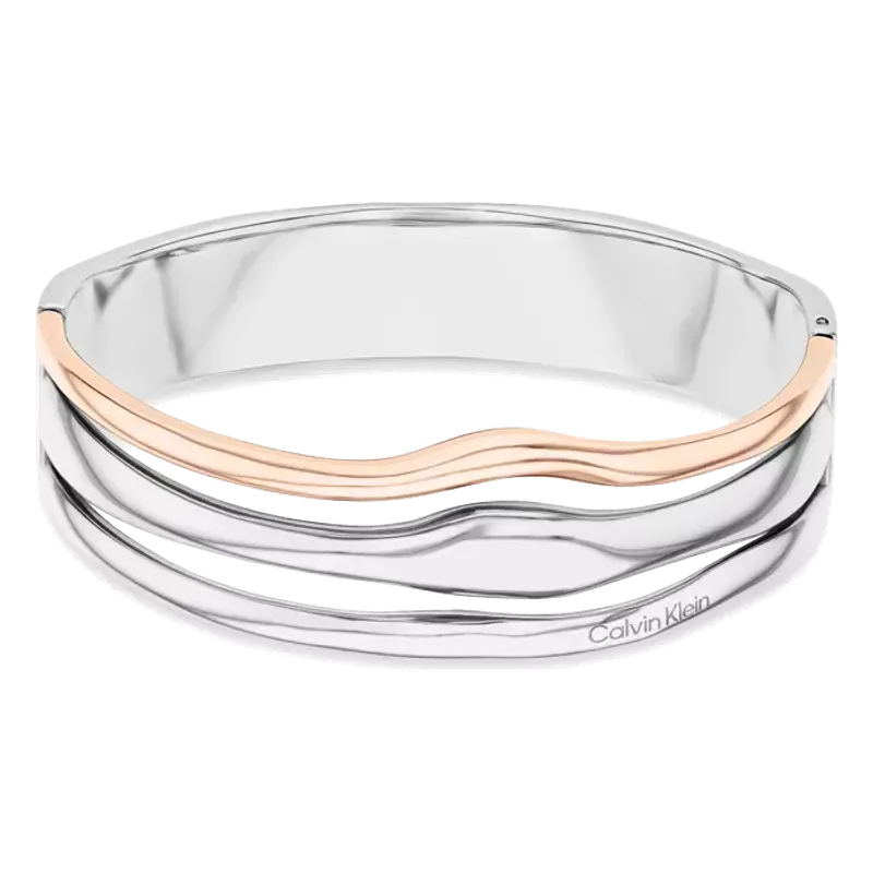 Calvin Klein Bangle em Aço e Dourado Rosa 35000649