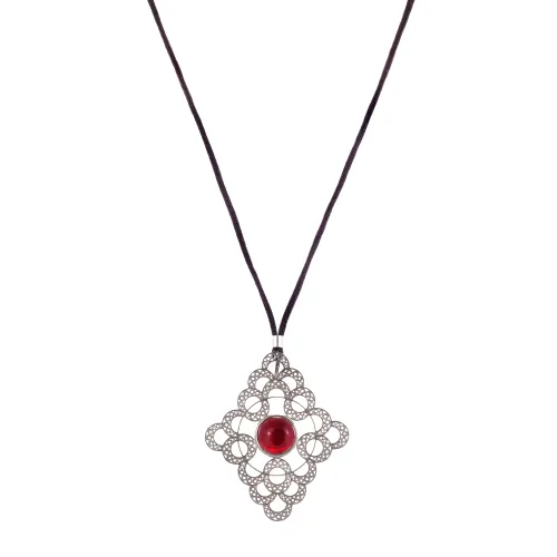 Imagem Colar Filigrana em Prata Bordeaux