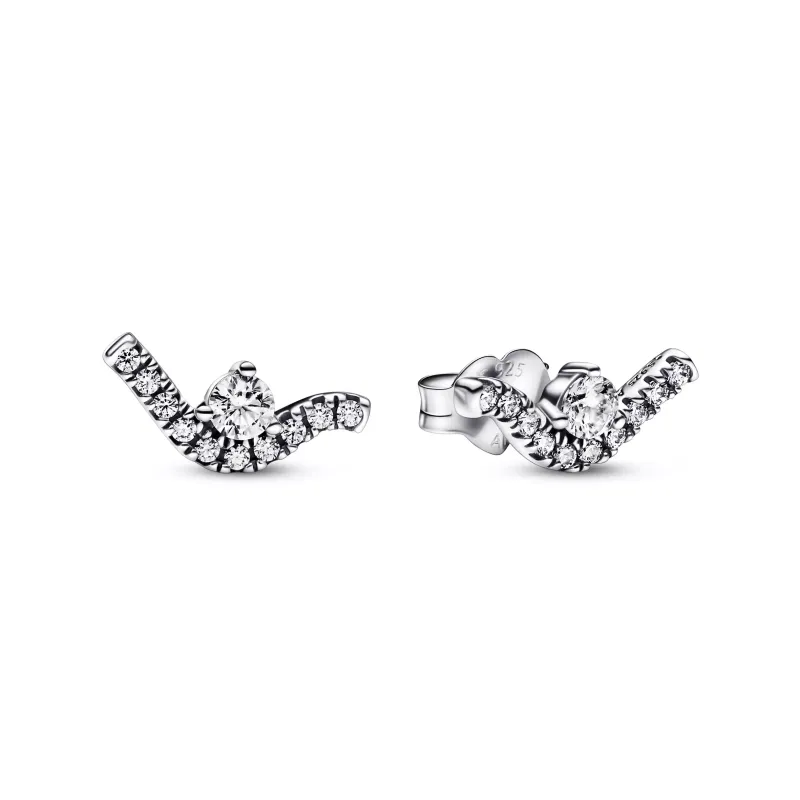 Pandora Brincos Sparkling Wave 292544C01