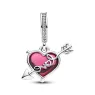 Heart and arrow sterling silver dangle with clear cubic zirc 793085C01