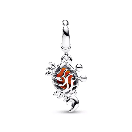 Pandora Disney The Little Mermaid crab sterling silver dangle with o 792694C01