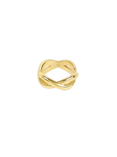 Anel Infinity Crossed Gold                                  