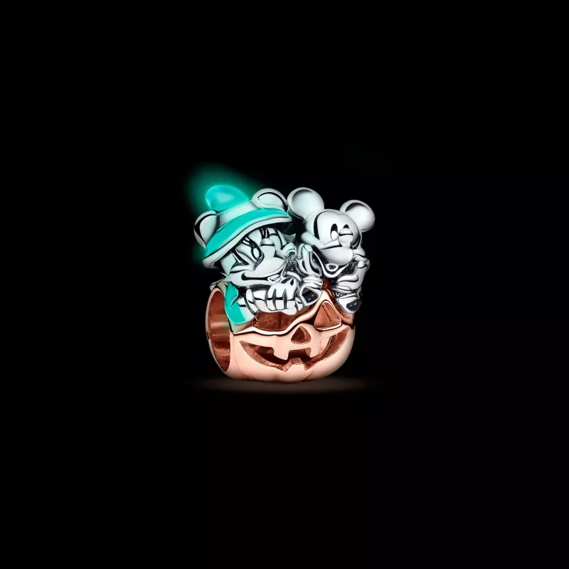 Pandora Conta Abóbora Halloween Mickey e Minnie Disney 782816C01