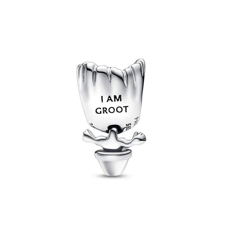 Pandora Marvel Baby Groot sterling silver charm with brown crystal 792554C01