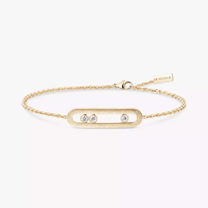 Messika Move Classique Ciselé Diamond Bracelet in Yellow Gold PU.14586.YG