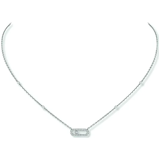 Messika White gold necklace with diamonds Move Classique MEK.01.FI.4708.WG