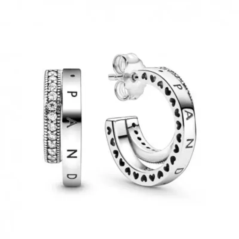 Pandora Argolas Pavé Double 299056C01