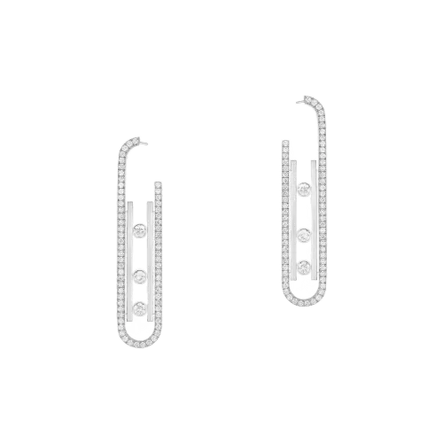 Brincos de Diamante em Ouro Branco