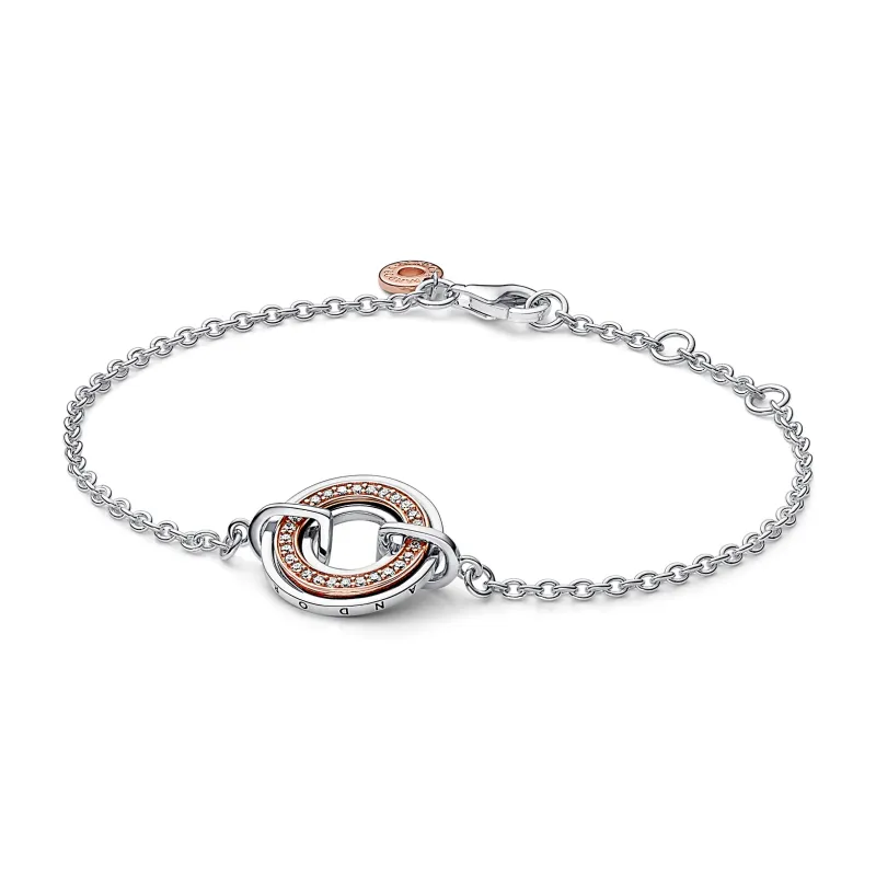 Pandora Pulseira Pandora signature Dois Tons & Pavé 582741C01-18