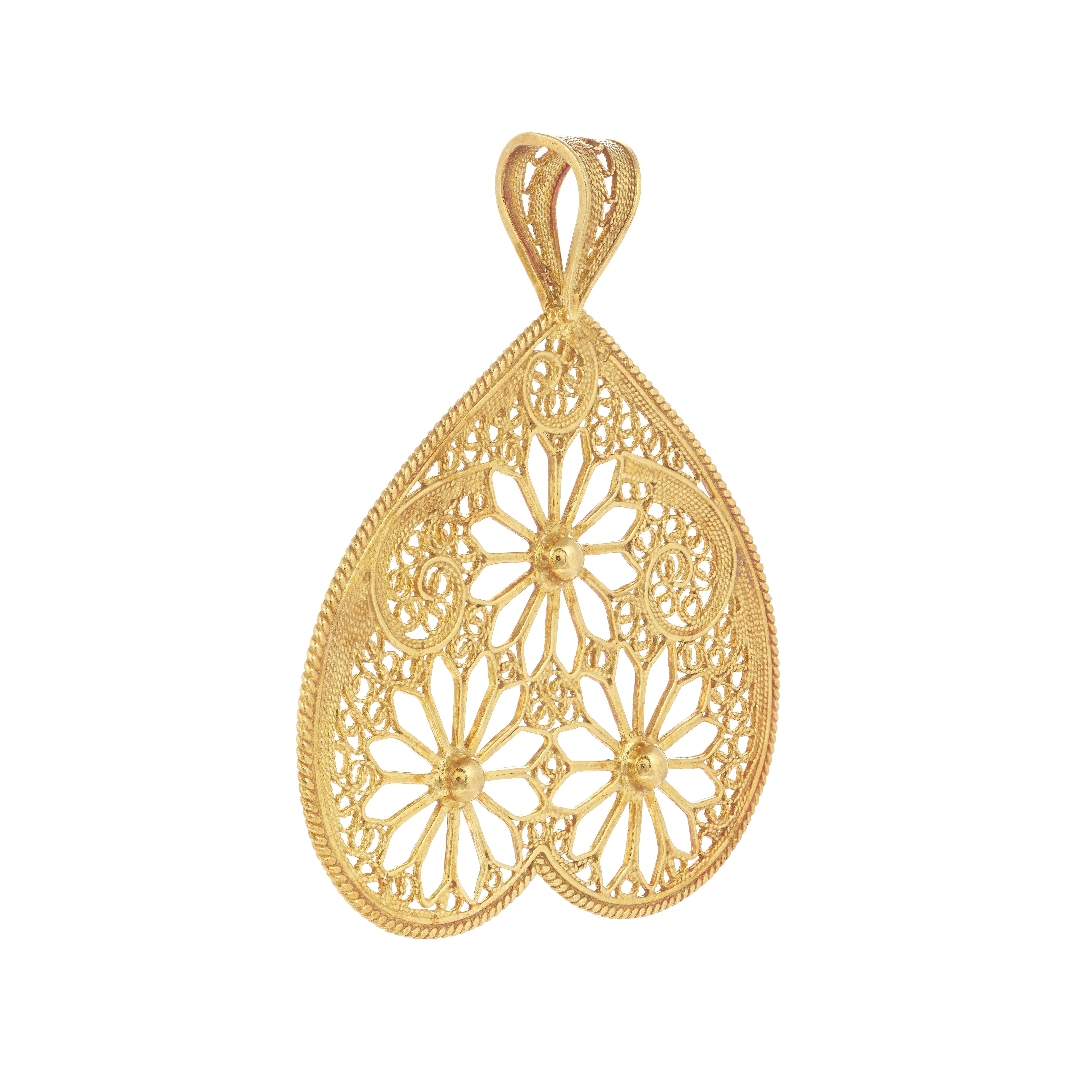Medalha Filigrana Ouro Amarelo