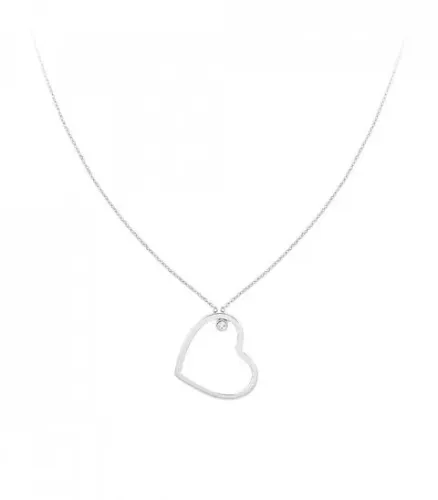 THJ colar Minimal HEARTS PRATEADO