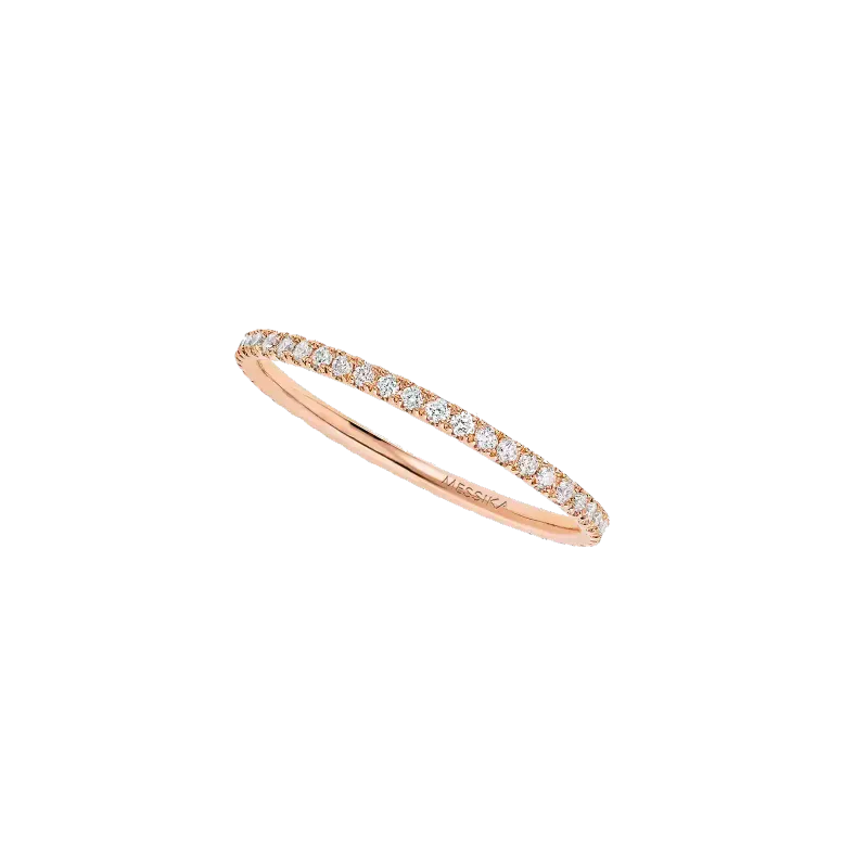 Messika Pink Gold Diamond Wedding Ring Gatsby XS AN.05064.PG.48