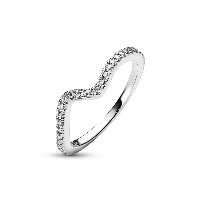 Pandora Anel Sparkling Wave 192539C01-56