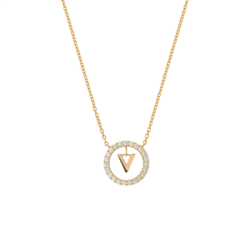 Unike Colar Letra V UK.CL.1204.0309