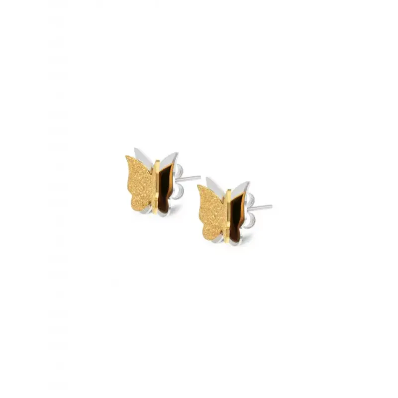 One Earings Women Butterfly Bicolor OJBE01SG