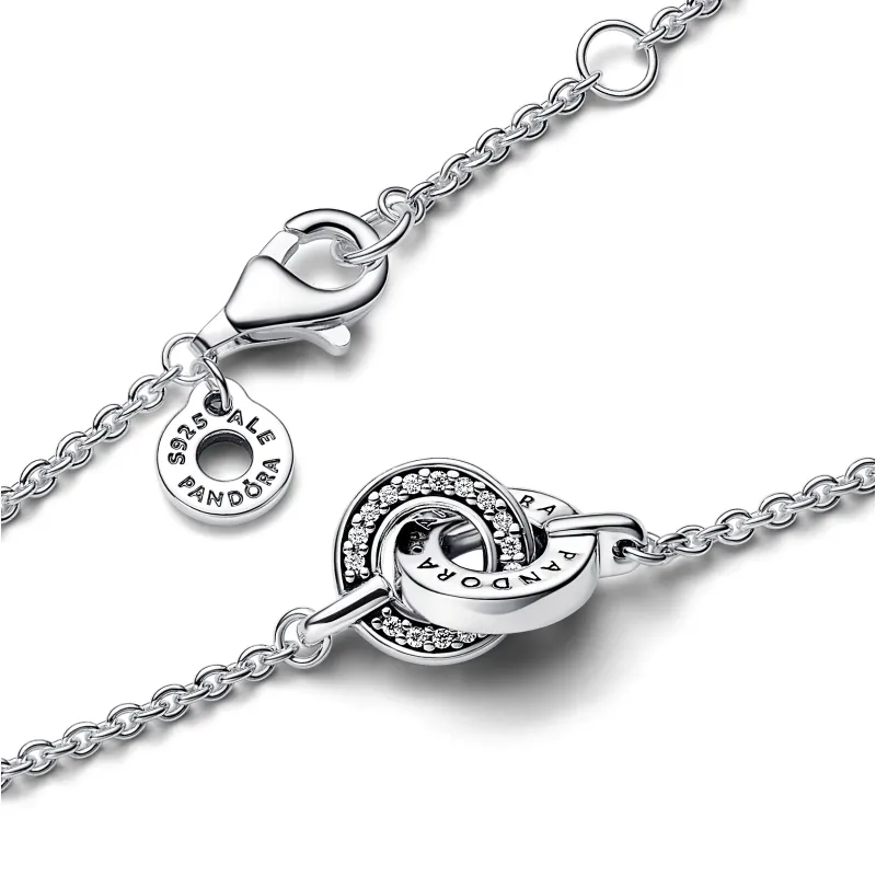 Pandora Signature Intertwined Pavé Chain Bracelet 592742C01-18