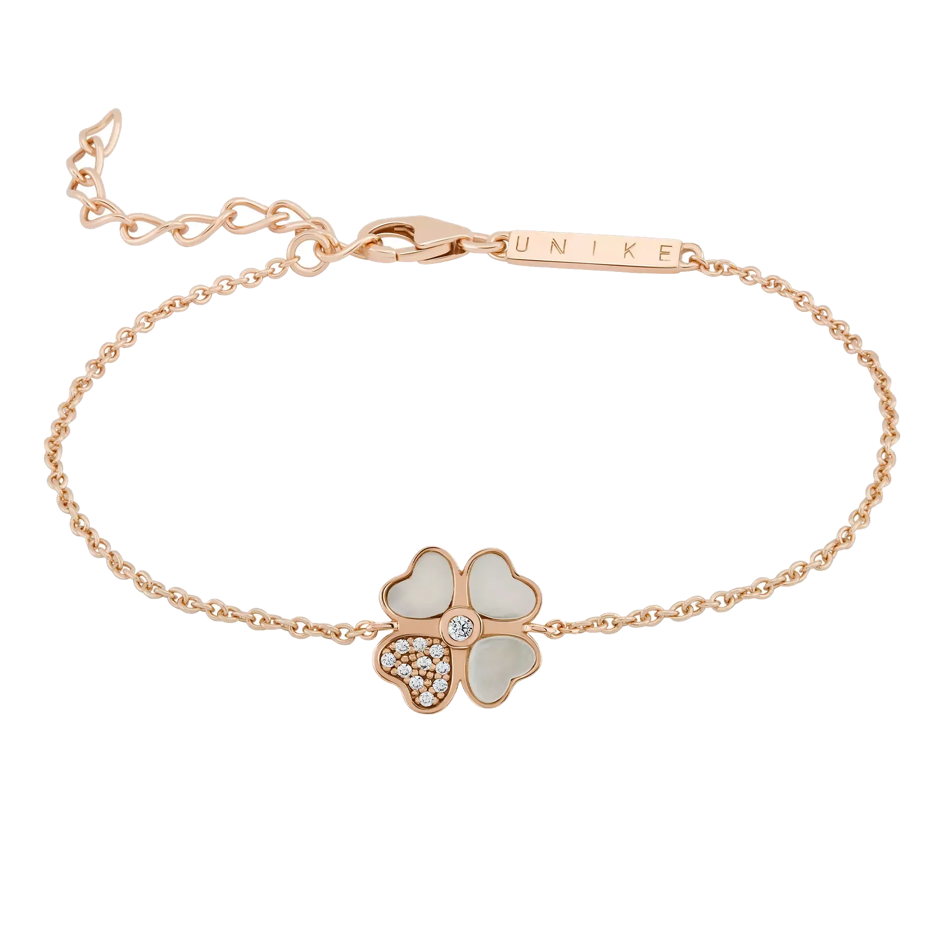 Pulseira Love em Rosa Trevo