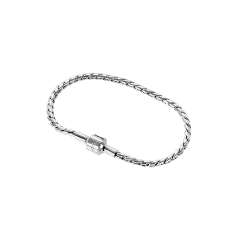 One Pulseira Energy Master Twisted Silver OJBMT01S