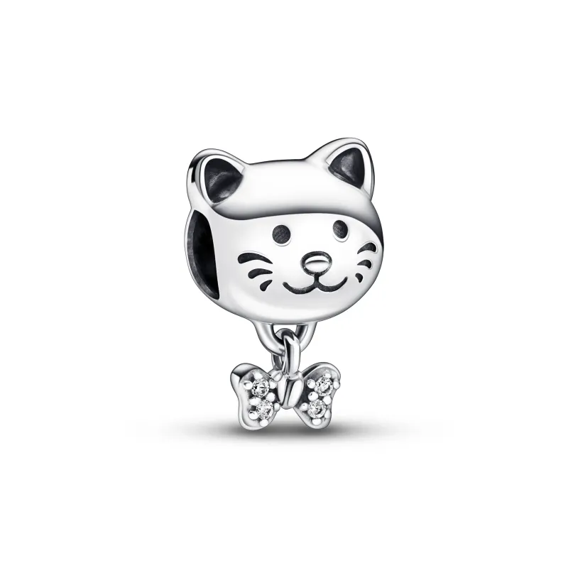 Pandora Pet Cat & Bow Charm 792255C01